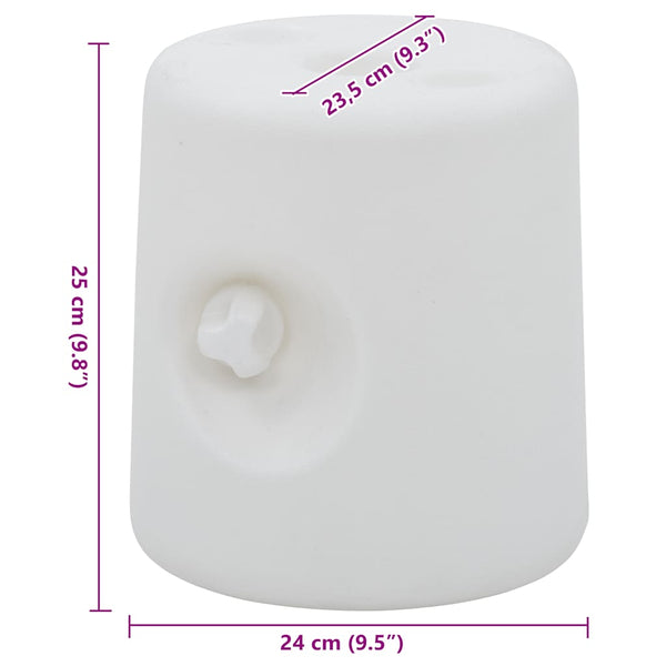 Vidaxl Gazebo Weights 4 Pcs Pe White 24 X 23.5 25 Cm Gazebos & Pergolas