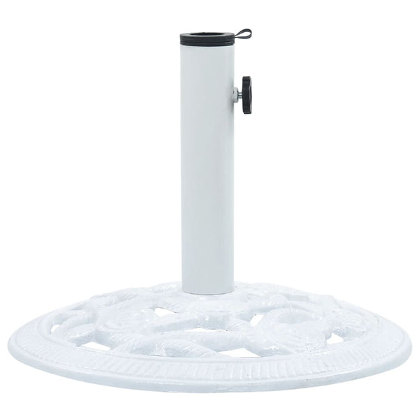 Vidaxl Umbrella Base White 9 Kg 40 Cm Cast Iron Umbrella Accessories