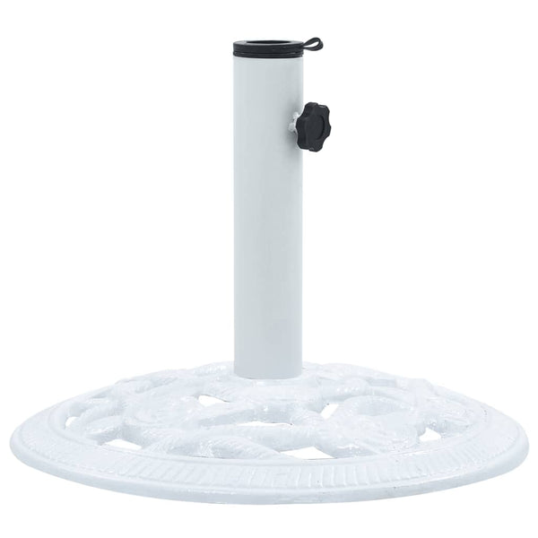 Vidaxl Umbrella Base White 9 Kg 40 Cm Cast Iron Umbrella Accessories