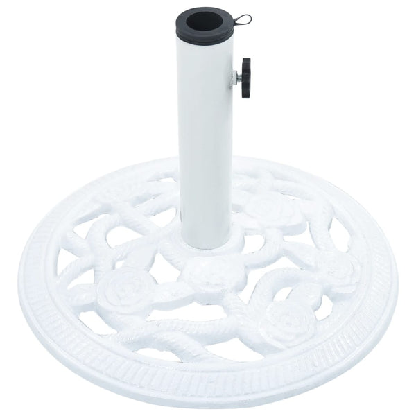 Vidaxl Umbrella Base White 9 Kg 40 Cm Cast Iron Umbrella Accessories