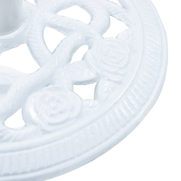 Vidaxl Umbrella Base White 9 Kg 40 Cm Cast Iron Umbrella Accessories