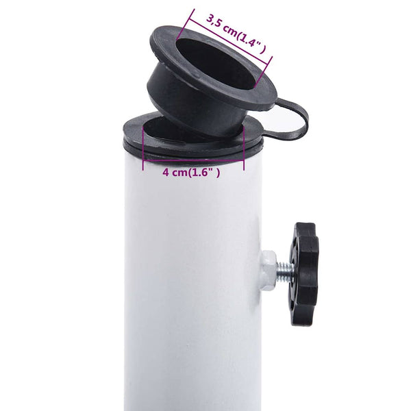 Vidaxl Umbrella Base White 9 Kg 40 Cm Cast Iron Umbrella Accessories