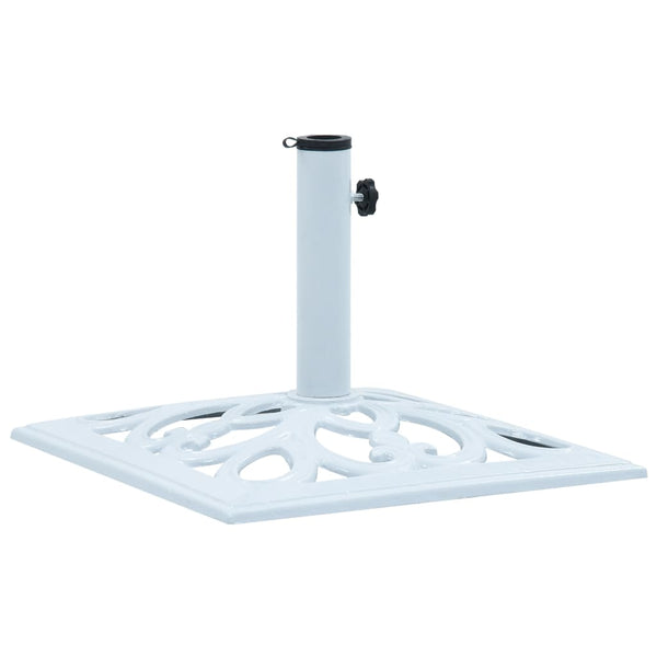 Vidaxl Umbrella Base White 12 Kg 49 Cm Cast Iron Umbrella Accessories