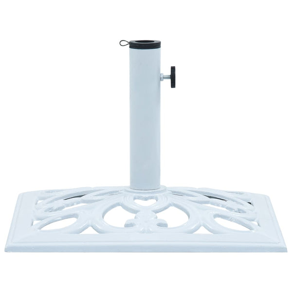 Vidaxl Umbrella Base White 12 Kg 49 Cm Cast Iron Umbrella Accessories