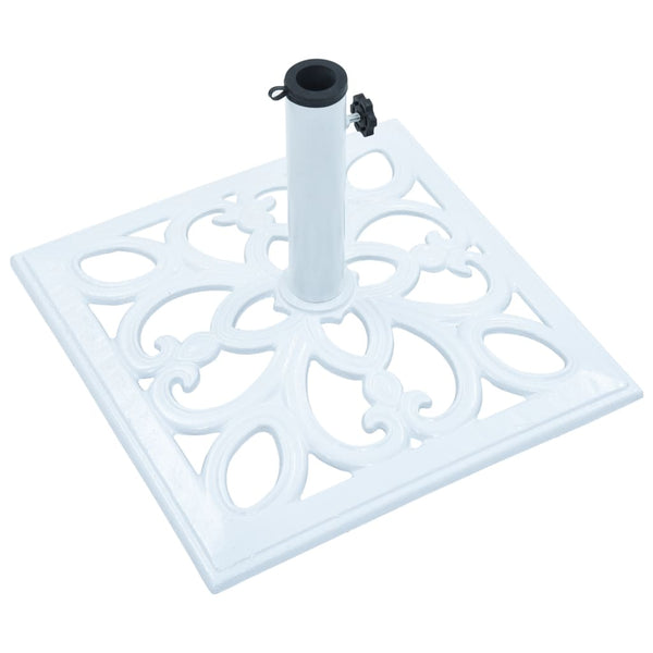 Vidaxl Umbrella Base White 12 Kg 49 Cm Cast Iron Umbrella Accessories