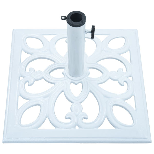 Vidaxl Umbrella Base White 12 Kg 49 Cm Cast Iron Umbrella Accessories