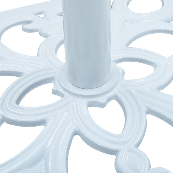 Vidaxl Umbrella Base White 12 Kg 49 Cm Cast Iron Umbrella Accessories