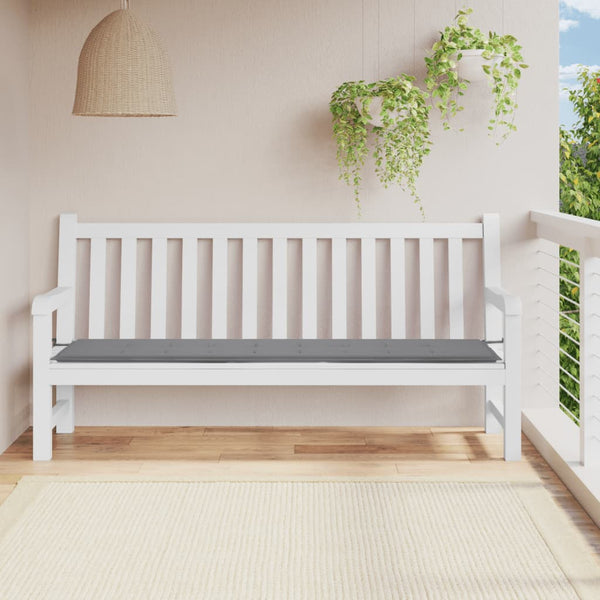 Garden Bench Cushion Grey 200X50x3 Cm Oxford Fabric Patio Benches
