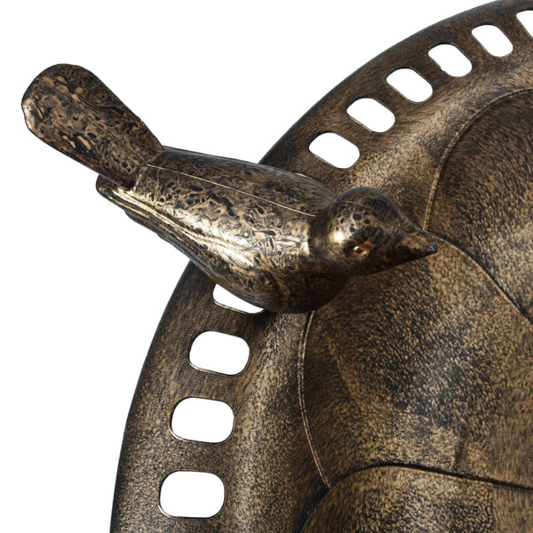 Vidaxl Garden Bird Bath Bronze Plastic Bird Baths