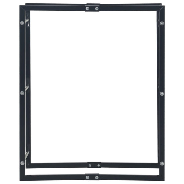 Vidaxl Firewood Rack Black 80X25x100 Cm Steel Firewood Racks