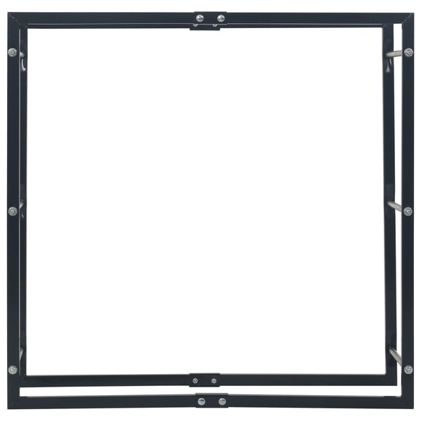 Vidaxl Firewood Rack Black 100X25x100 Cm Steel Firewood Racks