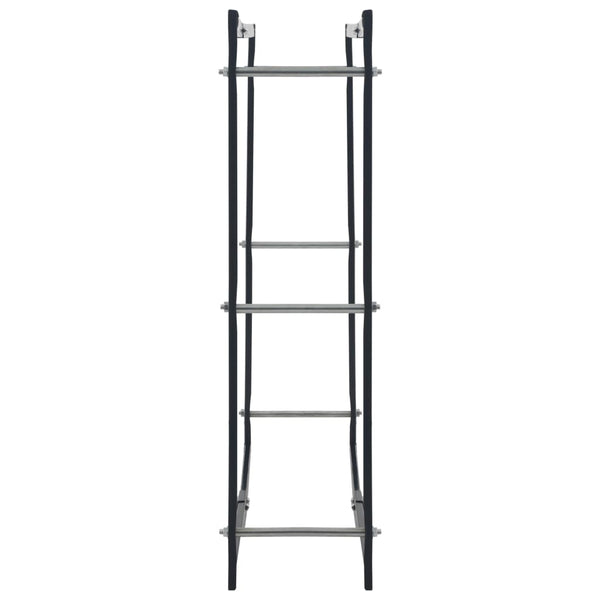 Vidaxl Firewood Rack Black 100X25x100 Cm Steel Firewood Racks