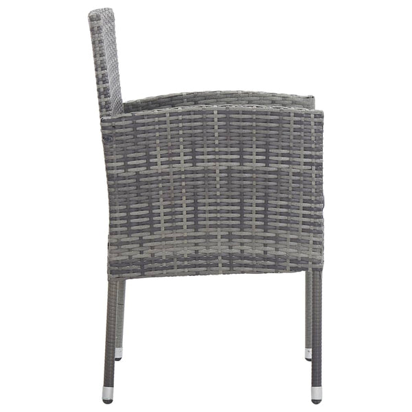 Garden Chairs 2 Pcs Anthracite Poly Rattan