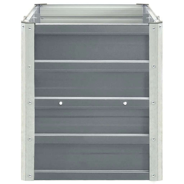 Vidaxl Garden Raised Bed Galvanised Steel 240X40x45 Cm Grey Raised Garden Beds