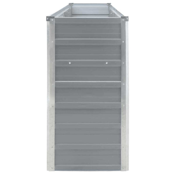 Vidaxl Raised Garden Bed 320X40x77 Cm Galvanised Steel Grey Raised Garden Beds