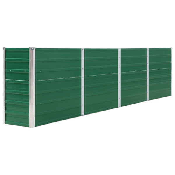 Vidaxl Raised Garden Bed 320X40x77 Cm Galvanised Steel Green Raised Garden Beds