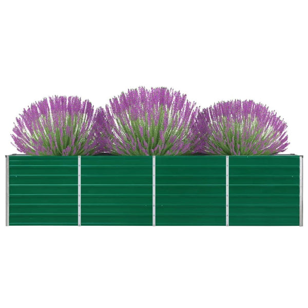 Vidaxl Raised Garden Bed 320X40x77 Cm Galvanised Steel Green Raised Garden Beds