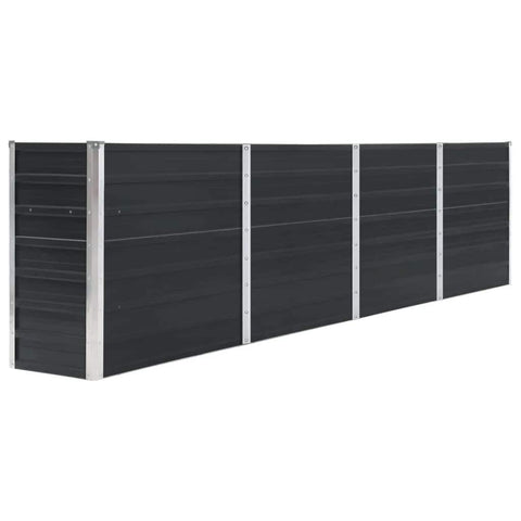 Vidaxl Raised Garden Bed 320X40x77 Cm Galvanised Steel Anthracite Raised Garden Beds