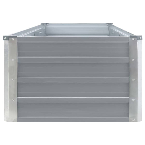 Vidaxl Garden Raised Bed Galvanised Steel 320X40x45 Cm Grey Raised Garden Beds