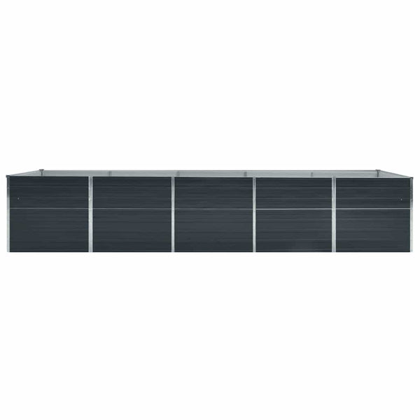 Vidaxl Garden Raised Bed Galvanised Steel 400X80x45 Cm Anthracite Raised Garden Beds