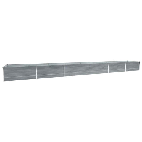 Vidaxl Garden Raised Bed Galvanised Steel 600X80x45 Cm Grey Raised Garden Beds