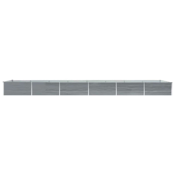 Vidaxl Garden Raised Bed Galvanised Steel 600X80x45 Cm Grey Raised Garden Beds