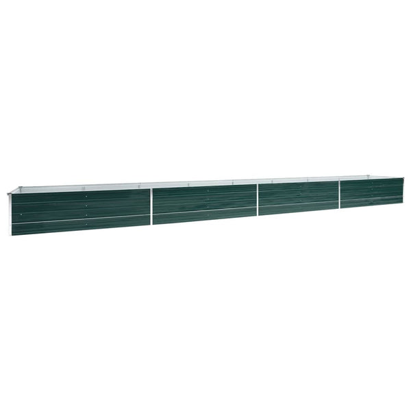 Vidaxl Garden Raised Bed Galvanised Steel 240X80x45 Cm Green Raised Garden Beds