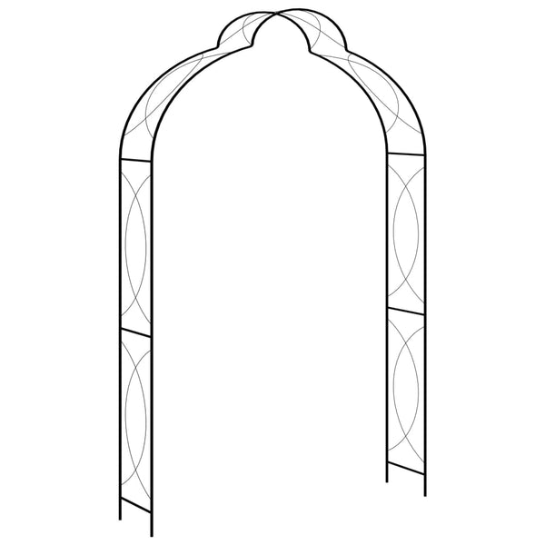 Vidaxl Garden Arch Black 150X34x240 Cm Iron Garden Arches