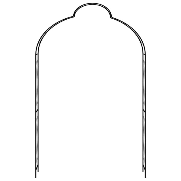 Vidaxl Garden Arch Black 150X34x240 Cm Iron Garden Arches