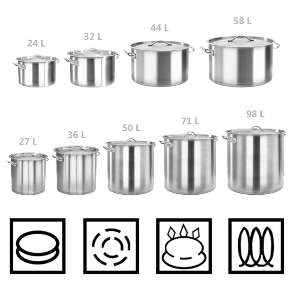Stock Pot 24 L 36X24 Cm Stainless Steel Saucepans & Stockpots