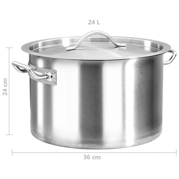 Stock Pot 24 L 36X24 Cm Stainless Steel Saucepans & Stockpots
