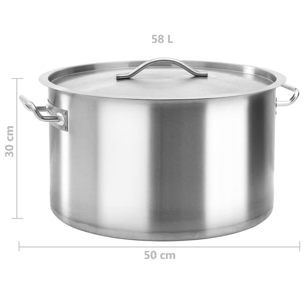 Stock Pot 58 L 50X30 Cm Stainless Steel Saucepans & Stockpots