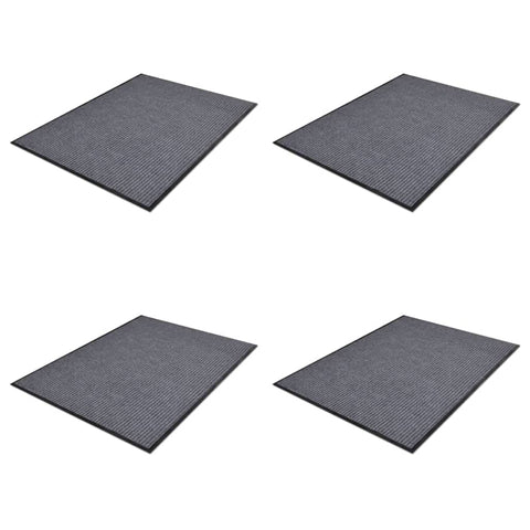 Pvc Door Mats 4 Pcs Grey 90X60 Cm Door Mats & Floor Mats
