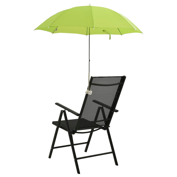 Camping Chair Parasols 2 Pcs Green 105 Cm