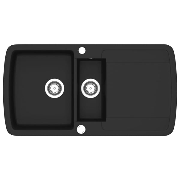 Granite Kitchen Sink Double Basin Black Kitchen Sinks