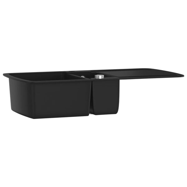 Granite Kitchen Sink Double Basin Black Kitchen Sinks