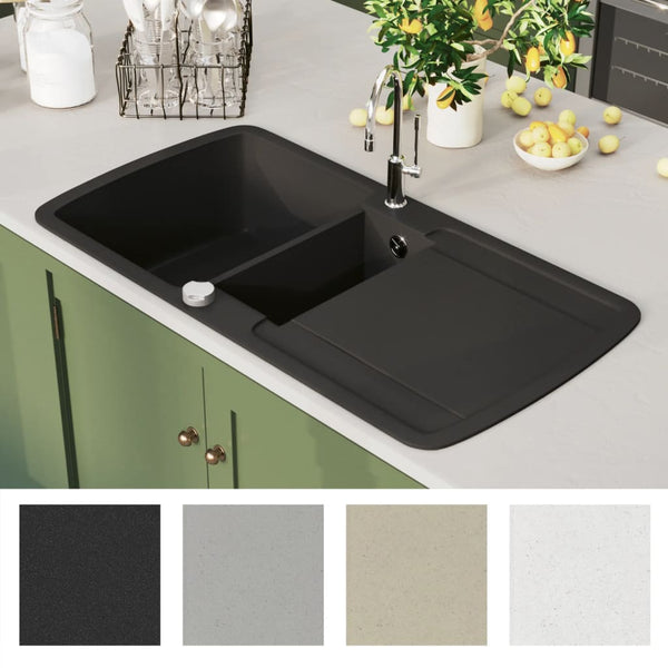 Granite Kitchen Sink Double Basin Black Kitchen Sinks