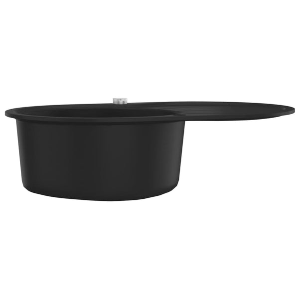 Granite Kitchen Sink Single Basin Oval Black Kitchen Sinks