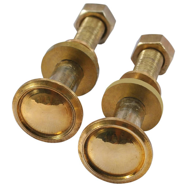 Sunlounger Spare Wheels 2 Pcs Solid Teak Wood Loungers