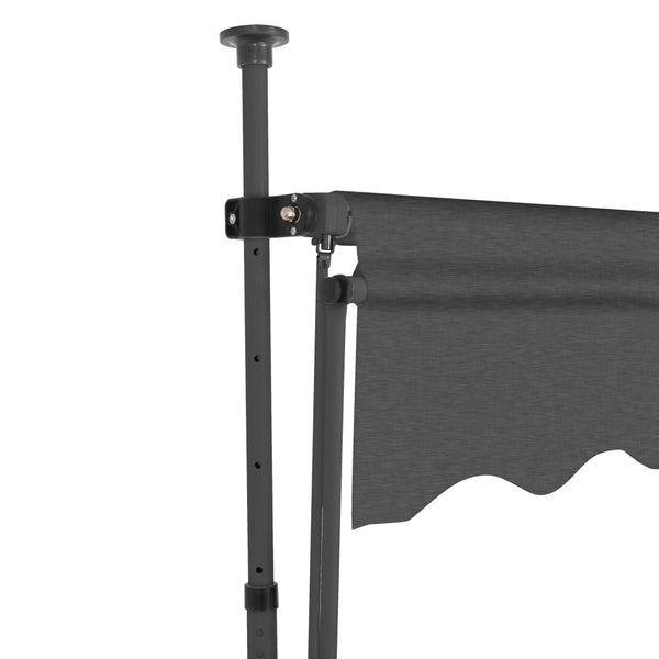 Manual Retractable Awning With Led 300 Cm Anthracite Awning & Canopy Parts