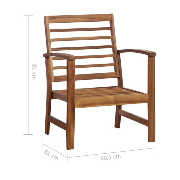 Vidaxl 4 Piece Garden Lounge Set Solid Acacia Wood Other Patio & Garden Furniture