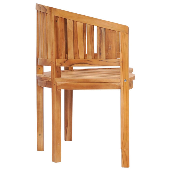 Patio Chairs Banana Bench 120 Cm Solid Teak Wood