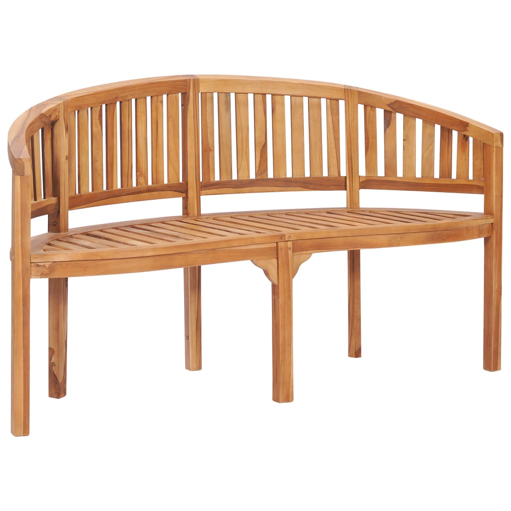 Banana Bench 151 Cm Solid Teak Wood Patio Chairs