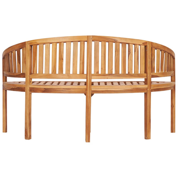 Banana Bench 151 Cm Solid Teak Wood Patio Chairs