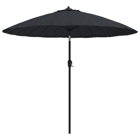 Outdoor Parasol With Aluminium Pole 270 Cm Black Patio Umbrellas
