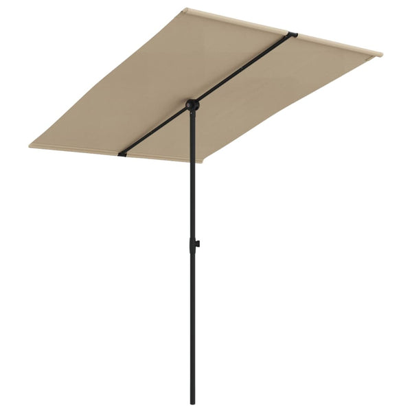 Outdoor Parasol With Aluminium Pole 2X1.5 M Patio Umbrellas