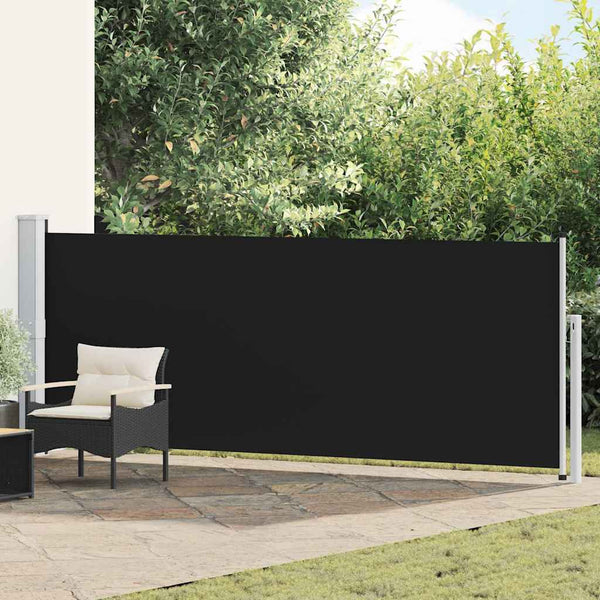 Vidaxl Patio Retractable Side Awning 140X514 Cm Black Awning & Canopy Parts