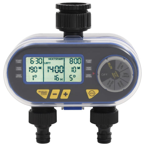 Automatic Digital Water Timer With Dual Outlet Watering Timers & Controllers