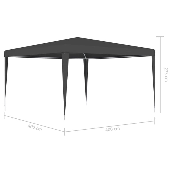 Professional Party Tent 4X4 M Anthracite 90 G/M Marquees