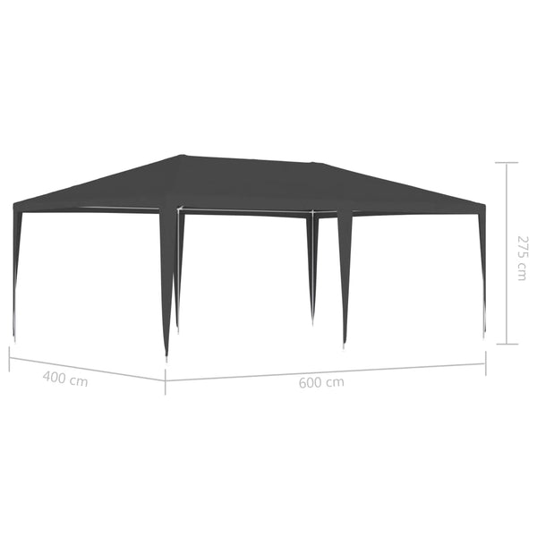 Professional Party Tent 4X6 M Anthracite 90 G/M Marquees